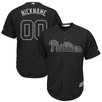 Philadelphia Phillies Majestic 2019 Players' Weekend Cool Base Roster Customized Black Jersey,We sell and wholesale Philadelphia Phillies Majestic 2019 Players' Weekend Cool Base Roster Customized Black Jersey on line form chian!